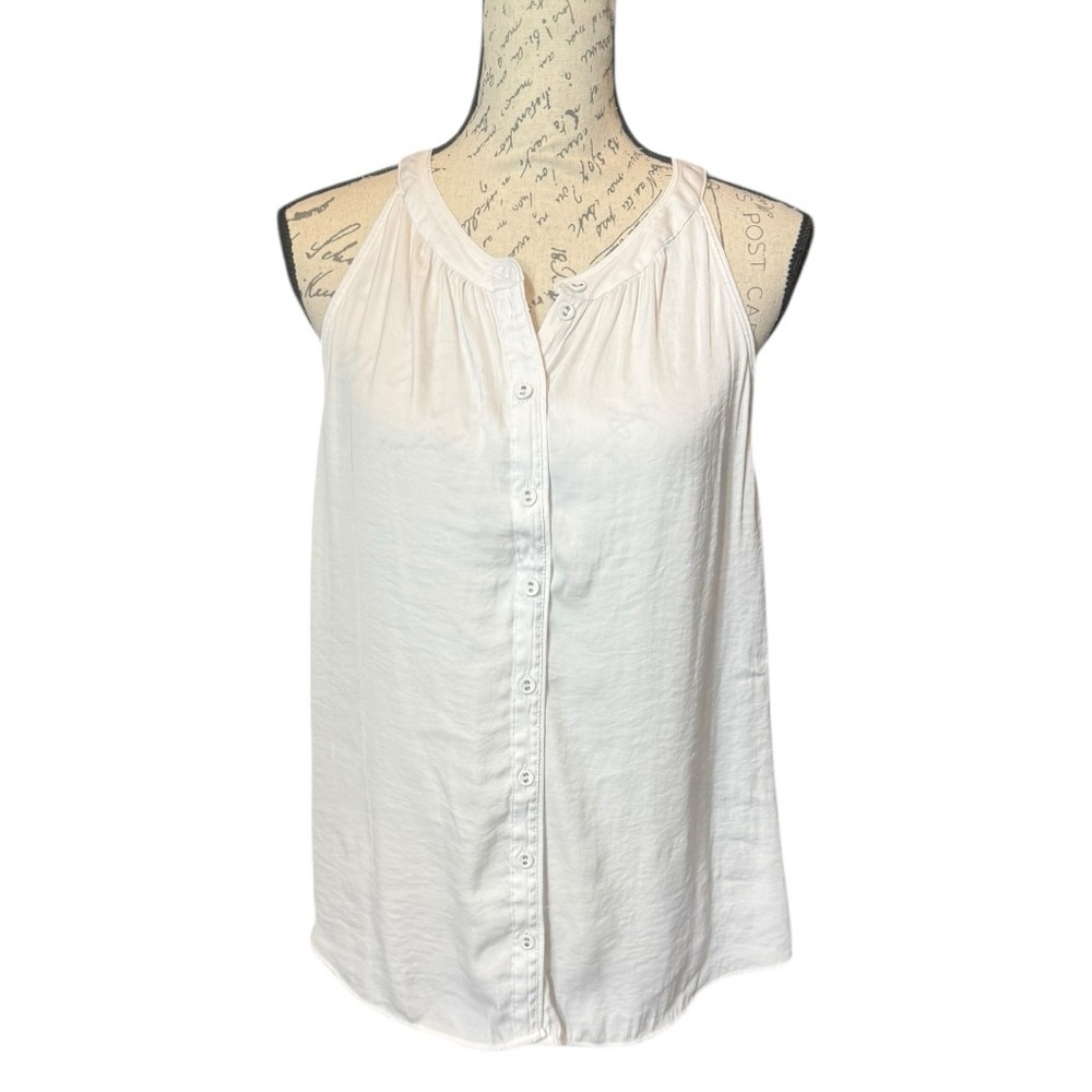 Fab'rik White Sleeveless Top Size Large